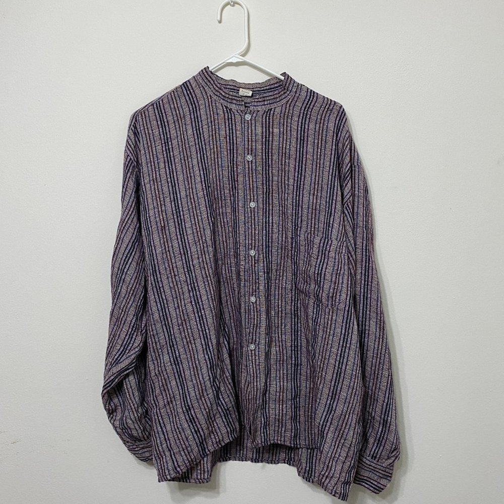 Ecuadorian-made, 100% cotton, striped men’s casual tunic